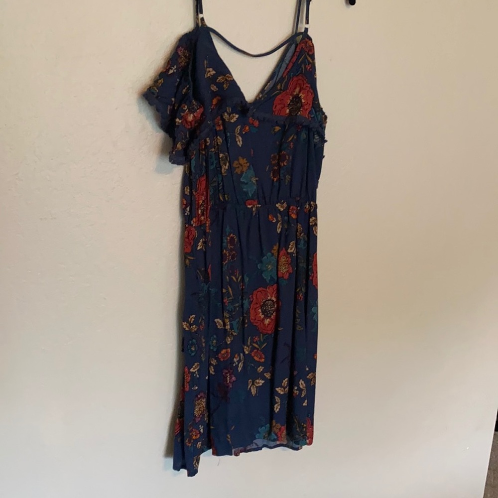 Floral mini dress.